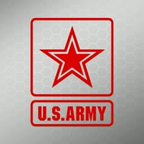 U.S. Army Vinyl Decal Sticker -Cars Trucks Vans Walls Laptop| Red | 5.75 In tall | KCD195