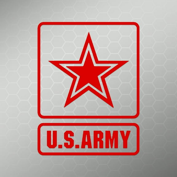 U.S. Army Vinyl Decal Sticker -Cars Trucks Vans Walls Laptop| Red | 5.75 In tall | KCD195