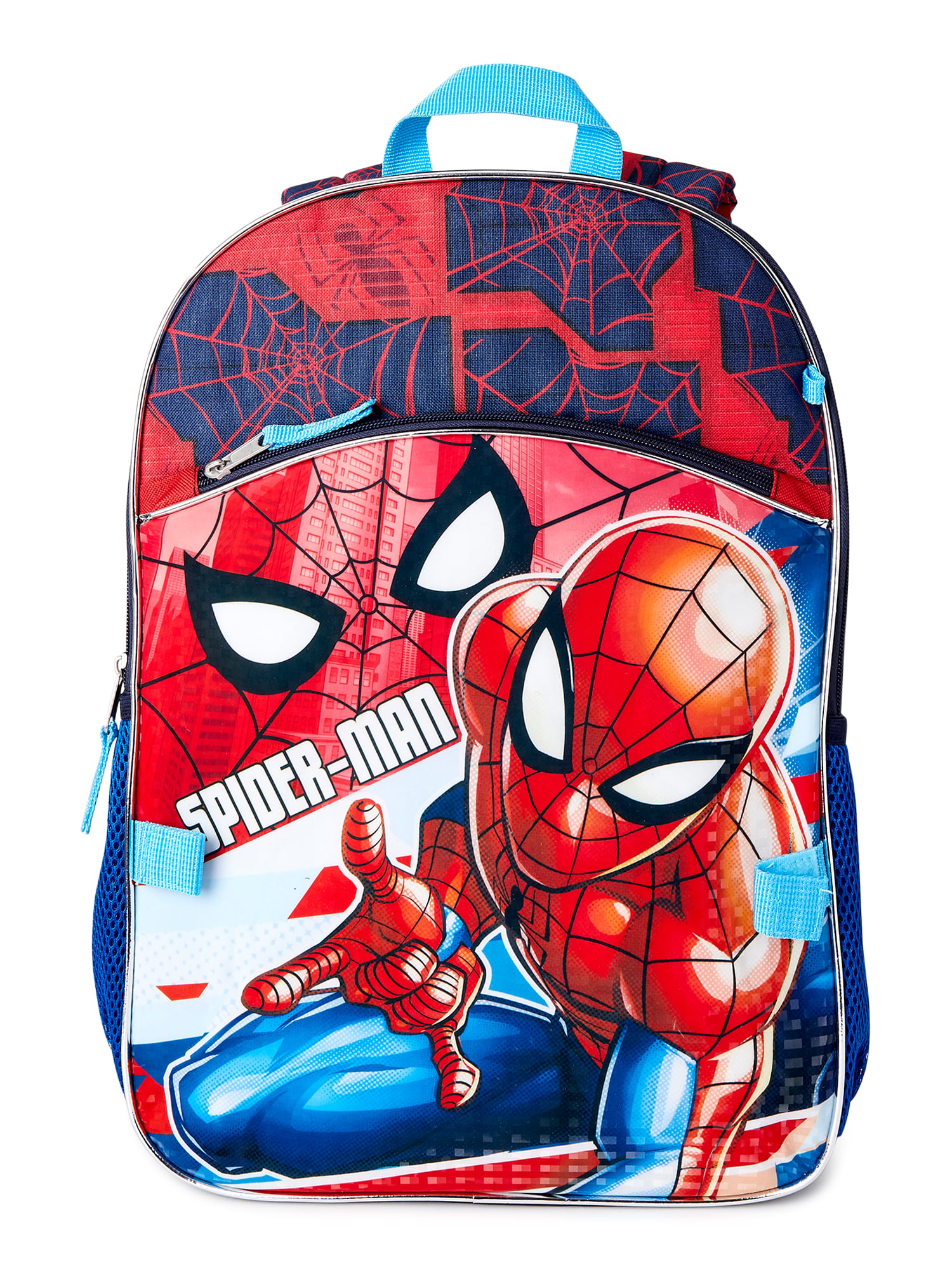 Marvels Spiderman 2 Piece Backpack School Set Marvel Spiderman Backpack Combo Set Red/Blue 