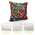 thumbnail image 4 of JEUXUS Boho Retro Rainbow Mushroom Pillow Covers - Vintage 70s Hippie Groovy Cute Abstract Mushroom Floral Throw Pillow Cover- Indoor &amp; Outdoor Fun Decor for Sofa, Couch, Bedroom, Living Room,, 4 of 5