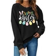 thumbnail image 2 of Fjofpr Womens Clothes under $8 Women's Spring And Summer Round Neck Easter Printed Loose Sweatshirt Long Sleeve Top Sweatshirt Hoodless Sweatshirt, 2 of 7