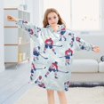 thumbnail image 5 of FORMRS Wearable Blanket Hoodie with Sleeves for Kids Cozy Flannel Sweatshirt, Blue Ice Hockey, 5 of 7