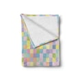thumbnail image 2 of Pastel Soft Flannel Fleece Throw Blanket, Colorful Squares Pattern Checkered Mosaic Style Mottled Cubical Tile Grid Print, Cozy Plush for Indoor and Outdoor Use, 70" x 90", Multicolor, by Ambesonne, 2 of 6