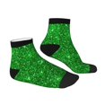 thumbnail image 3 of Bingfone Green Glitter Design Patterned Men'S Women'S Casual Cotton Socks, 3 of 9