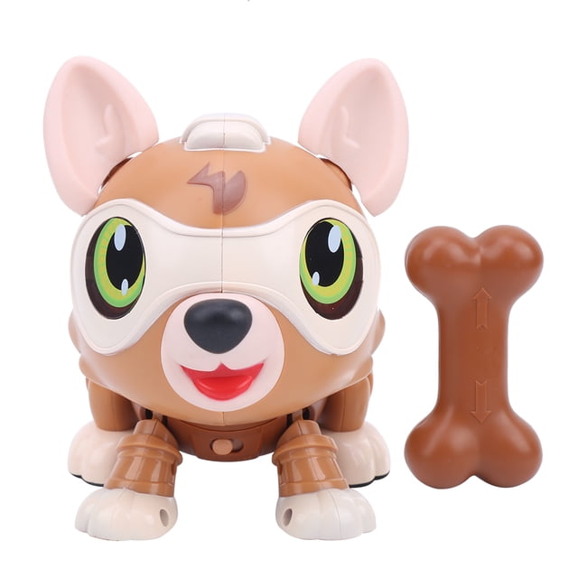 Control de Voz Realista Juguete de Perro Robot Multifuncional, Perro Robótico, Regalos de Cumpeados para Niños y Niñas Para Niños Durante 3 Años Regalos de Navidad