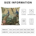 thumbnail image 5 of Shiartex Chinoiserie Oriental Chinese Peacock  Floral Botanical Pillow Covers Decorative  Throw Pillowcase Couch Cushion Cover for Home Decor Living Room Bedroom College Dorm Bed Car White, 5 of 5