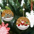 thumbnail image 5 of Luoshdecor 12pcs Christmas Round Wooden Christmas Tree Ornament Holiday Hanging Pendant for Shelf & Office Holiday Gift, 5 of 7