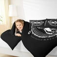 thumbnail image 4 of jejeloiu Skull Moth Pattern Queen Comforter Set,Gothic Theme Bedding Sets,Black White Bedding Comforter Set For Boys,Ultra Soft Home Decor Reversible,3pcs, 4 of 8