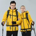 thumbnail image 2 of Chaqueta de manga larga impermeable con capucha de invierno para hombre y mujer Pompotops qwe16959, 2 of 9