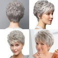 thumbnail image 6 of 1PC Fashion Ladies Wigs Women's Wig Short Silver Grey Natural Wig --- Hair O0I3, 6 of 9