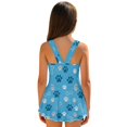 thumbnail image 2 of Tutolipy Bathing Suit, Dog Paw Bone Pattern One Piece Bathing Suit with Skirt, Built in Shorts Breathable Girls One Piece Swimsuit with Skirt for Beach Size 3-4 Years, 2 of 8
