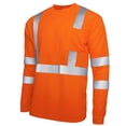 thumbnail image 3 of Danhjin Safty Shirts for Men Visibility Reflective Stripe Crew Neck Long Sleeve Work Casual Fall Winter Pullover Tops Comfy Outdoor Fishing Night Out Tees Shirts, 3 of 5