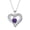 Purple, variant on Mother's Day Gifts for Women, Sterling Silver I Love You Heart Shape Necklace with Birthstone, Jewelry Present for Wife Mother Daughter Girlfriend