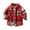 09Red, variant on Kids Toddler Boys Girls Flannel Shirt Jacket Long Sleeve Button Down Hooded Plaid Jacket Tops Coat Outwear Fall Clothes