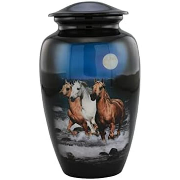 EDEN URNS- Cremation Urns- Lovely Horse with Moon URNS for Ashes, Best Urn for Human Ashes – Funeral Urns 