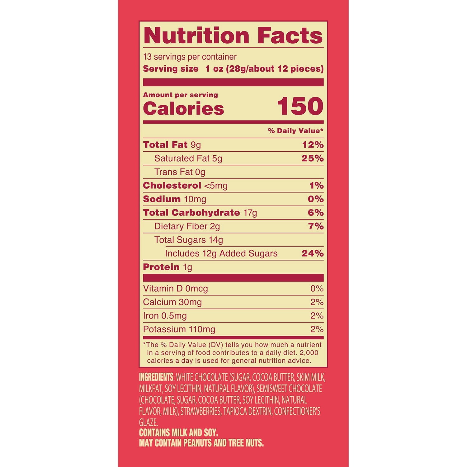 Tru Fru Dark and White Chocolate Freeze-Dried Strawberries 13 OZ