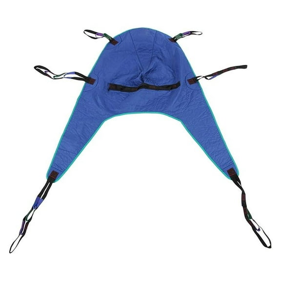Patient Lift Sling Divided Leg Padded with Head Support - Universal Transfer Sling for Hoyer Lifts, Drive, Lumex & ProActive - Large Size, 600lb Capacity