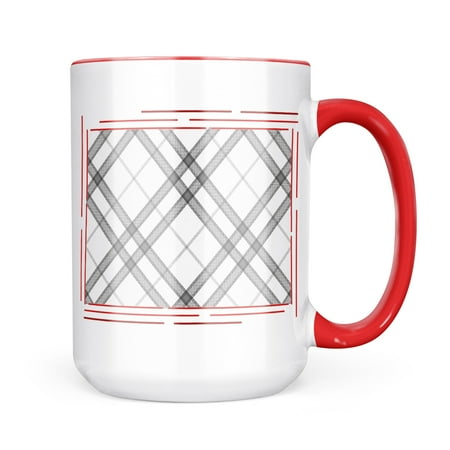 

Neonblond Checkered black design / pattern Mug gift for Coffee Tea lovers