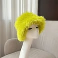 thumbnail image 4 of Winter Fuzzy Bucket Hats for Women Warm Furry Faux Fur Hat Fluffy Fisherman Cap, 4 of 4