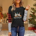 thumbnail image 1 of Hauts pour Femmes Décontractés et Habillés 2023 Imprimé d'Halloween Tricolore Patchwork Manches Col Rond T-Shirt Hauts Costumes d'Halloween pour Femmes en Liquidation, 1 of 8