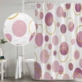 thumbnail image 4 of Pin Polka Dots Shower Curtain Set - Extra Long 72" x 96" Washable Bathtub Curtain with 12 Hooks, Modern Abstract Art Waterproof Fabric Stall Shower Curtains for Bathroom/Bathtub Décor, 4 of 6