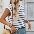 thumbnail image 6 of WHLBF Tank Tops for Women Sleeveless Stripe Casual Summer Round-Neck Shirt Blue XL, 6 of 9