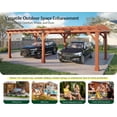 thumbnail image 4 of LUXOAK 12x24 ft Premium Cedar Wood Pergola with Trellis Roof & Weather-Resistant Support, Garden Gazebo for Patio, Backyard & Events, Reddish-Brown, 4 of 8