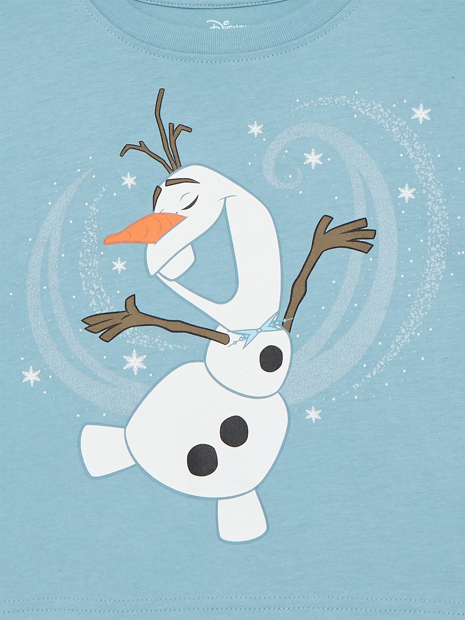 Frozen Toddlers' Olaf Holiday Graphic Tee with Long Sleeves, Sizes 12M-5T