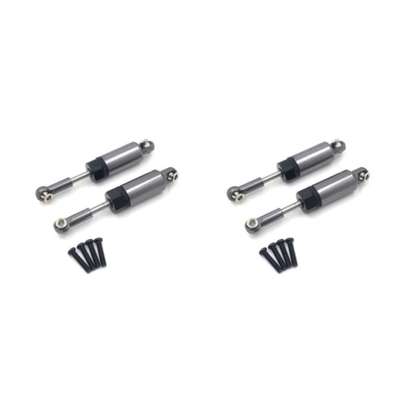 Vogacara Amortiguador hidráulico para coche teledirigido de 2 piezas, accesorios de amortiguador rellenos de aceite para vehículo, reemplazo Gris oscuro 2piezas