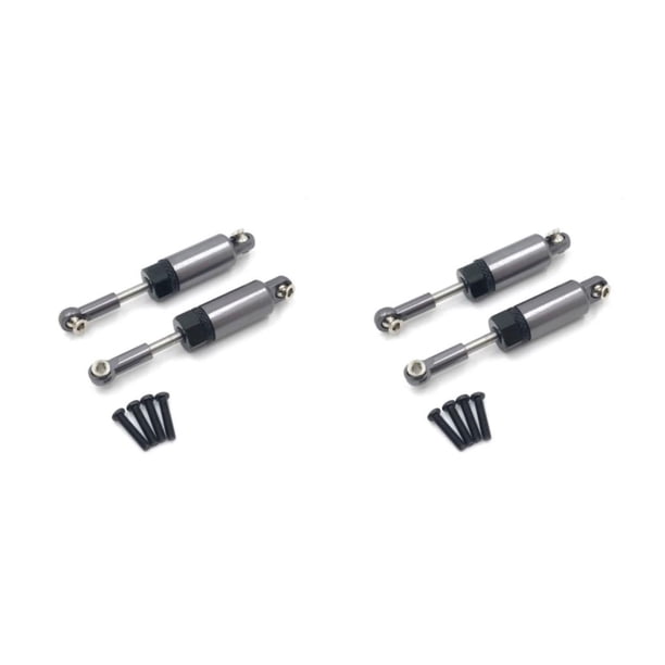 Vogacara Amortiguador hidráulico para coche teledirigido de 2 piezas, accesorios de amortiguador rellenos de aceite para vehículo, reemplazo Gris oscuro 2piezas