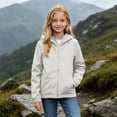 thumbnail image 6 of Kids Boys Girls Hoodie Jacket 2 Pack Hooded Lightweight Windbreaker Jackets Full Zip Outerwear Waterproo𝐟 Uniform Trench Coat, 6 of 8