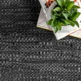 thumbnail image 5 of nuLOOM Koda Solid Leather Flatweave Area Rug, 4' x 6', Black, 5 of 8