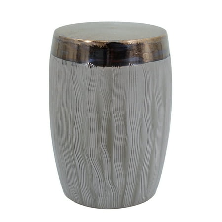 Cohen Two-Tone Ceramic Garden Stool - 13 Dia. x 18  - Bronze/Brown