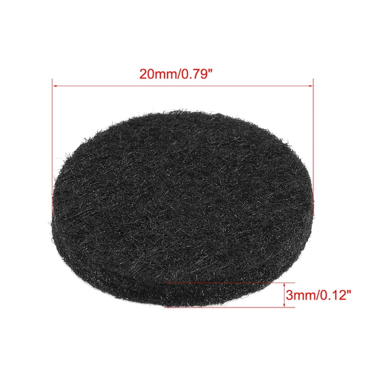 uxcell Furniture Pads Adhesive Felt Pads 20mm Diameter 3mm Thick Round  Black 16Pcs