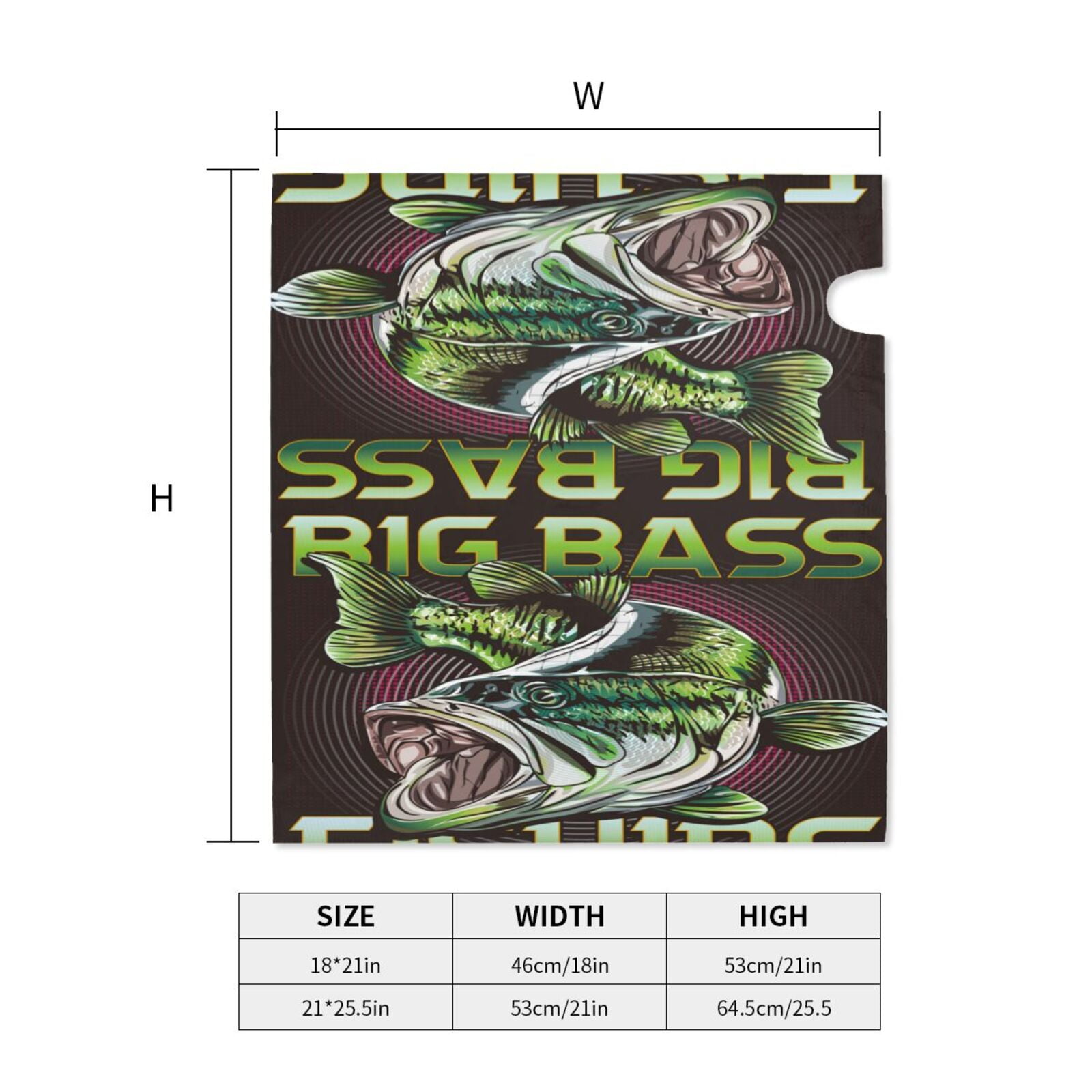 Xecao Big Bass Fish for Mailbox Cover with Magnetic Strips, Waterproof and Sunscreen, Adds a Decorative Touch to Your Garden Yard-25.5x21 in