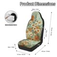 thumbnail image 6 of CHAQLIN Retro Daisy Pattern Car Front Seat Cover Set Polyester Washable Easy to Install Front Car Seat Covers for Interior Accessories, 6 of 11