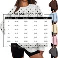 thumbnail image 2 of Bexdxz Women's Oversized Polka Dot Crewneck Sweatshirt, Soft Long Sleeve Pullover Top, Casual Y2K Fall Daily Wear Outfit Light Blue XL, 2 of 6
