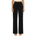 thumbnail image 7 of Pants for Women Work Summer Lightweight Breathable Petite Linen With Pockets Palazzo Wide Leg Pants, 7 of 7