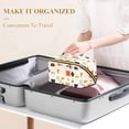thumbnail image 3 of FORMRS Makeup Bag Travel Cosmetic Organizer for Women Fold Flat Zipper Pouch with Handle, Minimalist Geometric Pattern, 3 of 8