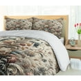thumbnail image 6 of Ambesonne Rococo Duvet Cover Set, Palatial Flowers Posh Ethnic, Calking, Tan Dark Blue and Pale Ruby, 6 of 6
