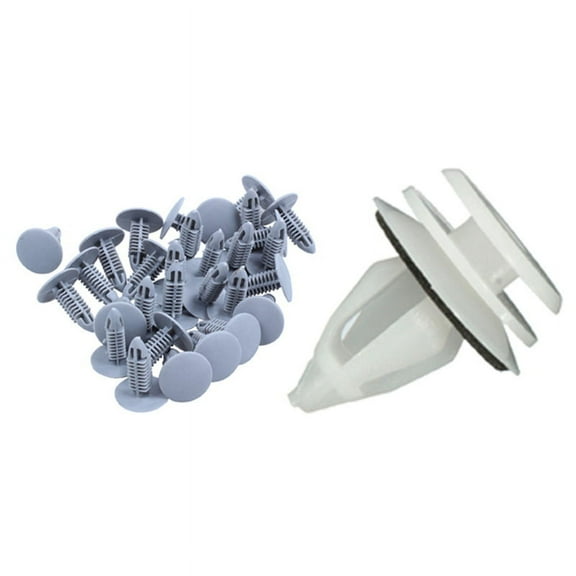 10Pcs Car Auto Interior Door Trim Clips Card Door Panel Clips & 30 Pcs Fastening Screws Gray Flange Bumpers Clips