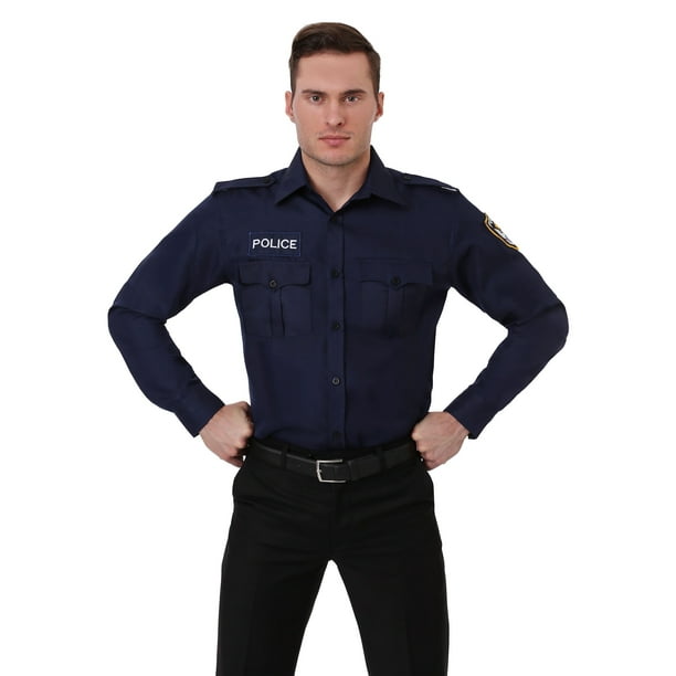 Chemise de Police à Manches Longues pour Adulte