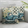 thumbnail image 3 of Nawypu  Spring Summer Decorations White Daisy Spring Pillow Covers Buffalo Plaid Truck Throw Pillow Case Hello Home Bless Spring Farmhouse Cushion Cover for Home Sofa Couch, 3 of 5