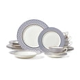 thumbnail image 1 of 20-pc. Dinner Set Service for 4, 24K Gold-plated Luxury Bone China Tableware ("Villa Azure"), 1 of 3