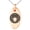 Rose, variant on Stainless Steel Natsuka Samurai Crest Engraved Small Oval Charm Pendant Necklace
