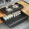 thumbnail image 6 of Expandable Pull Out Cabinet Organizer, 12.6"-20.5"W Heavy-Duty Slide-Out Drawer, Silent Roll-Out Shelf with Adhesive or Screws, Rust-Resistant Storage Rack for Kitchen, Bathroom, Pantry, 6 of 15