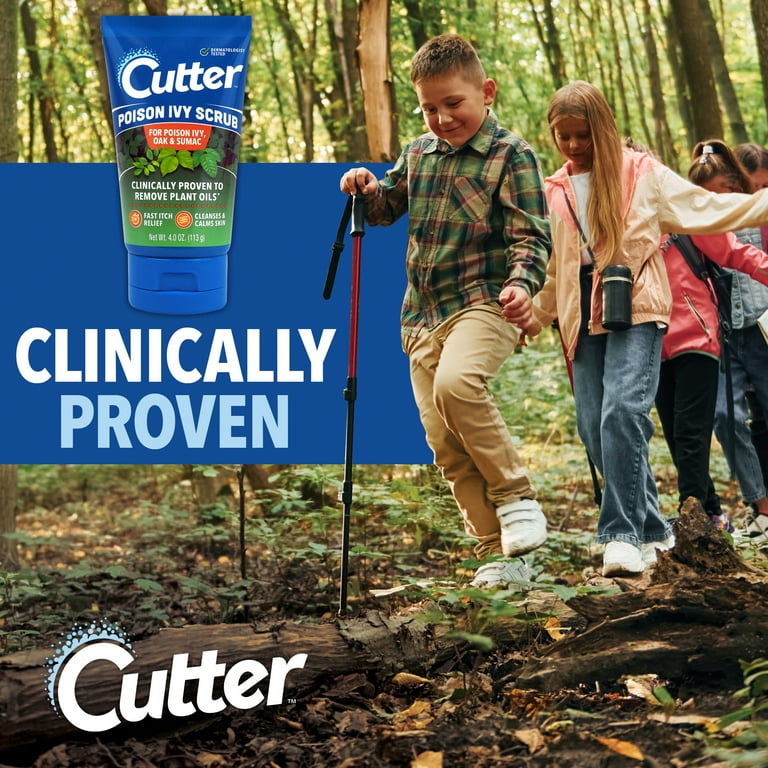 Cutter First Aid Poison Ivy Scrub 4oz with Exfoliating Beads and