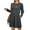 Black, variant on UVN Fall Dresses for Women Long Sleeve Casual Winter Dress with Pockets Buttons Side Tunic Dress