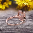 thumbnail image 4 of Milgrain Art Deco 1.50 Carat Cushion Cut Morganite Engagement Ring With 10k Rose Gold Shining Sparkling Halo, 4 of 6
