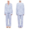 thumbnail image 3 of Niceyoeuk Women’s 2 Piece Pajama Set Long Sleeve Floral Print Pocket Shirt + Pants Set Loungewear, 3 of 10